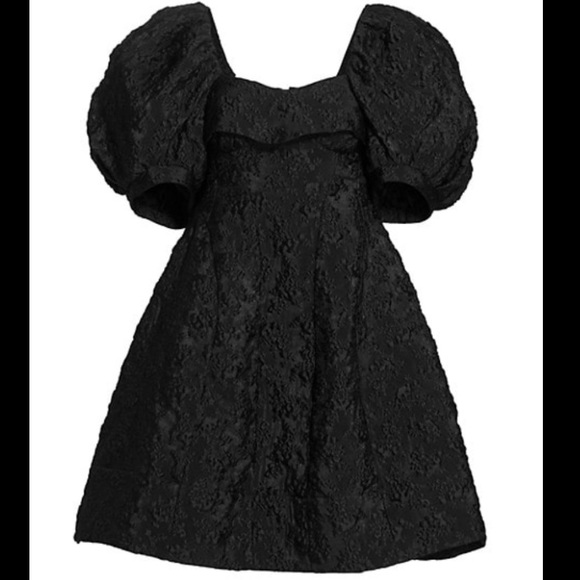 NWT Simone Rocha Puff Sleeve Bustier Dress w/Jacquard Detail - Picture 6 of 11